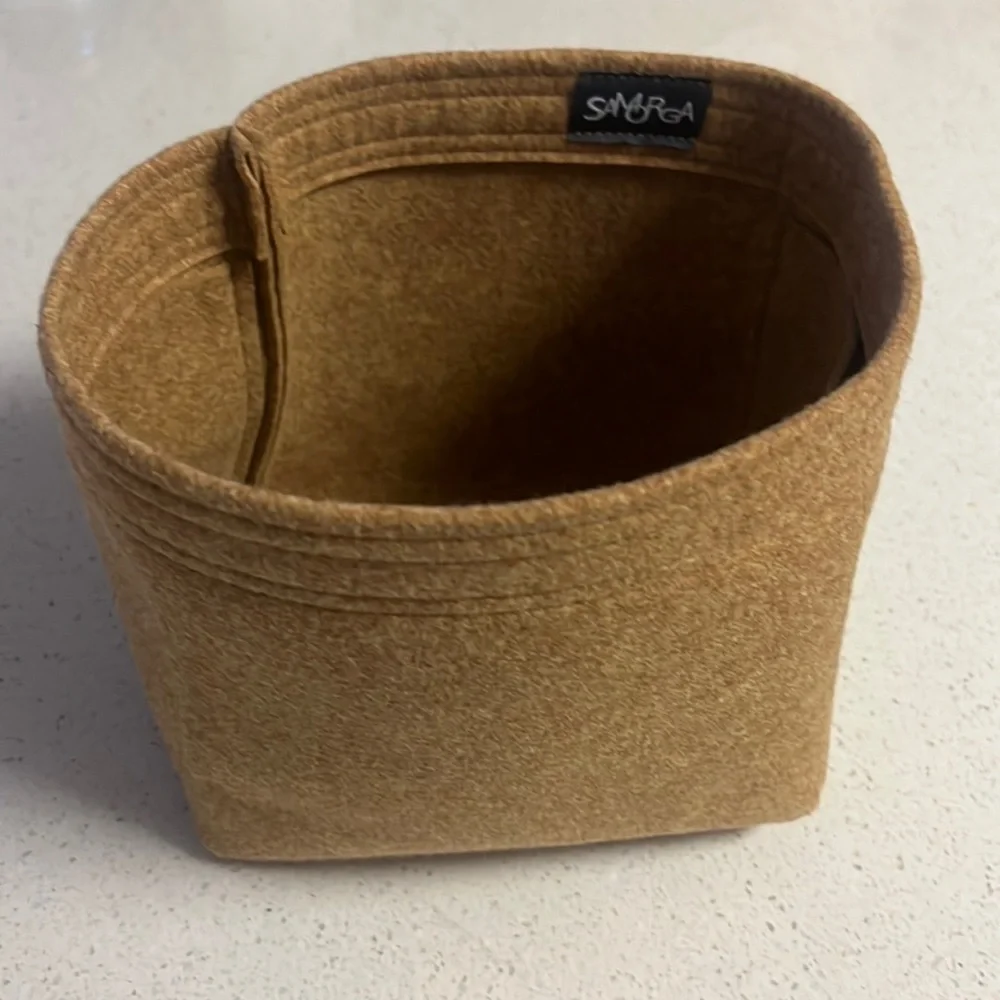Wool Felt Foldable Organizer Pouch - Camel